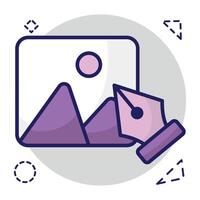 Unique design icon of landscape vector
