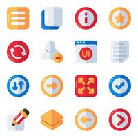Set of Ux Flat Icons vector