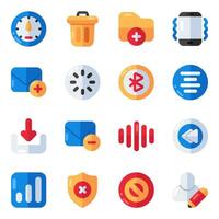 Set of User Experience Flat Icons vector