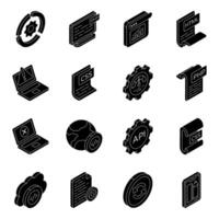 Set of Design Development Solid Icons vector