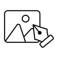 Unique design icon of landscape vector