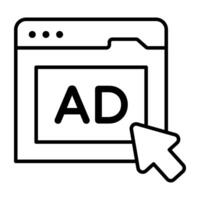 A trendy design icon of online advertisement vector