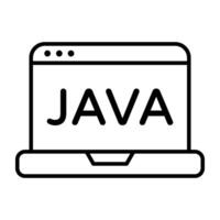 A flat design icon of java website vector