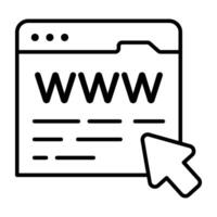 Modern design icon of www vector