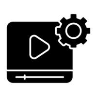 Trendy design icon of videos setting vector