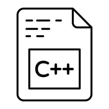 Editable design icon of c file vector