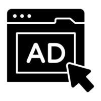 A trendy design icon of online advertisement vector