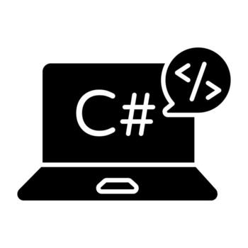 Conceptual flat design icon of system coding vector