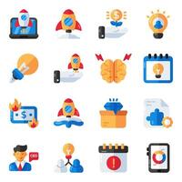 Set of Startup Flat Icons vector