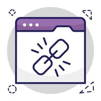 Web linkage icon, editable vectors