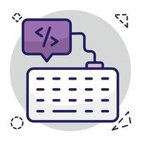 A premium download icon of coding vector