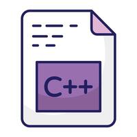 Editable design icon of c file vector
