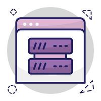 An icon design of data server vector
