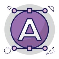 Modern style icon of font tool vector