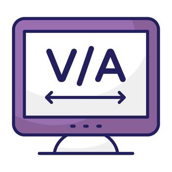 Editable design icon of kerning button vector