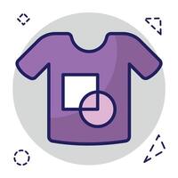 A unique design icon of shirt designing vector