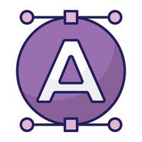 Modern style icon of font tool vector