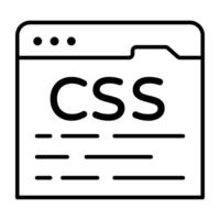 Conceptual flat design icon of css coding vector