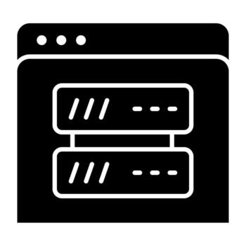 An icon design of data server vector