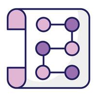Conceptual flat design icon of hierarchy vector