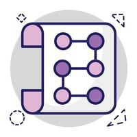 Conceptual flat design icon of hierarchy vector