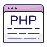 Conceptual flat design icon of css coding vector