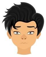 face young man with different hairstyles flat style illustration isolated on white background vector