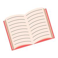 Open book for reading. Back to school again. illustration. vector