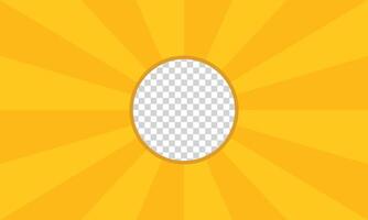 Orange Sunburst Pattern Background with transparent center vector