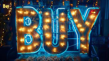 Front Lighting Buy concept creative art poster. photo