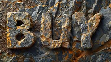 Gneiss Stone Buy concept creative art poster. photo