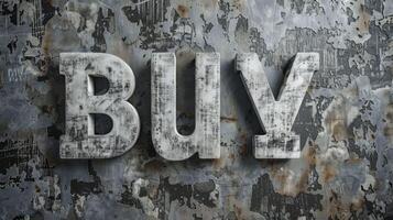 Concrete Buy concept creative art poster. photo