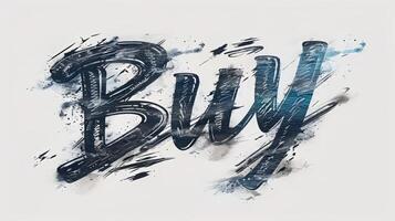 The word Buy created in Hand-Lettering. photo