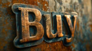 Copper Buy concept creative art poster. photo