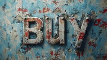 Concrete Buy concept creative art poster. photo