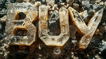 Onyx Crystal Buy concept creative art poster. photo