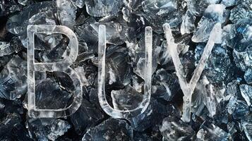 Onyx Crystal Buy concept creative art poster. photo