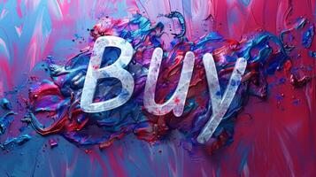Opal Crystal Buy concept creative art poster. photo