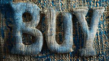 Linen Buy concept creative art poster. photo