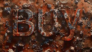 Mars Buy concept creative art poster. photo