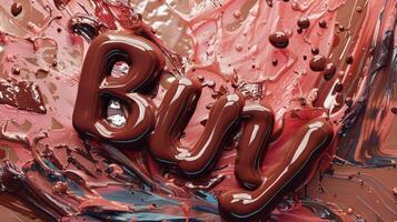 Brown Slime Buy concept creative art poster. photo