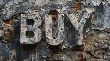 Limestone Buy concept creative art poster. photo