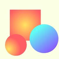 a colorful abstract background with two spheres vector