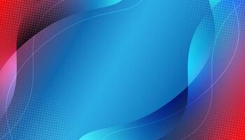 Abstract blue and red gradient shape background design vector