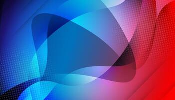 blue and red gradient wavy background vector