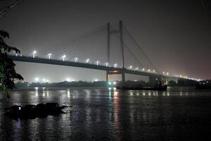 Lighting of Second Hooghly Bridge or Vidyasagar Setu at Night photo