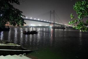 View of Second Hooghly Bridge or Vidyasagar Setu from Ganga Ghat photo