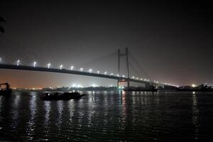 Second Hooghly Bridge or Vidyasagar Setu at Mid Night photo