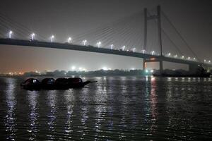 View of Second Hooghly Bridge or Vidyasagar Setu at Night photo