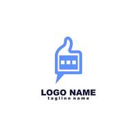 like message Logo design vector